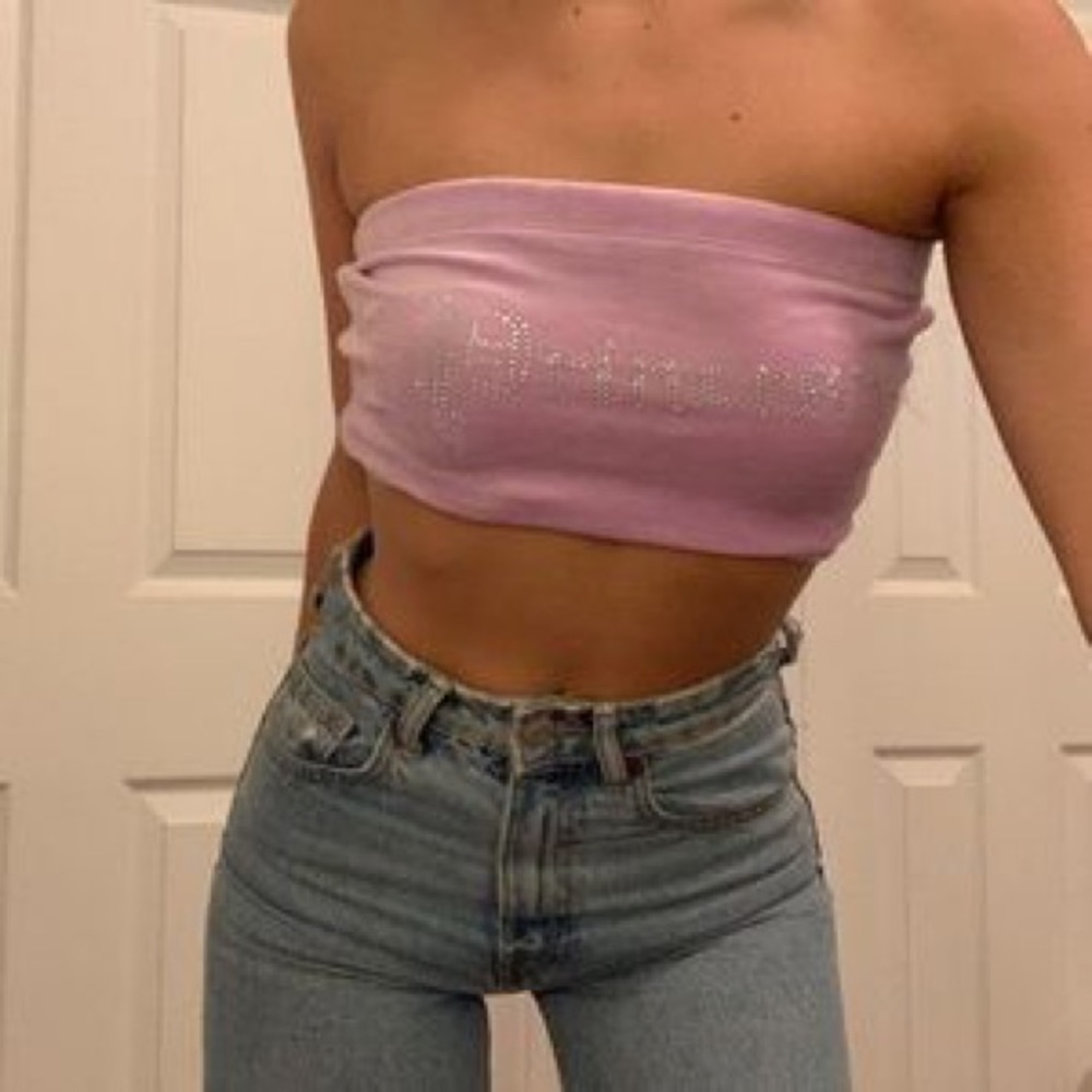 Velvet velour y2k princess tube top